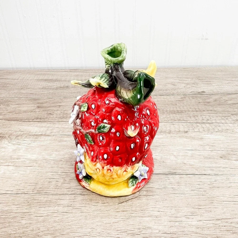 Ceramic Strawberry Sponge Holder - Vintage Strawberry Farmhouse Decor‎